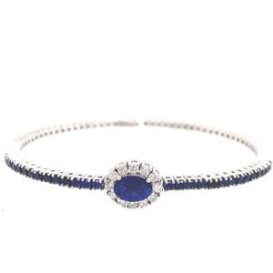 NEW SAVOIA women's oval cuff bracelet in blue